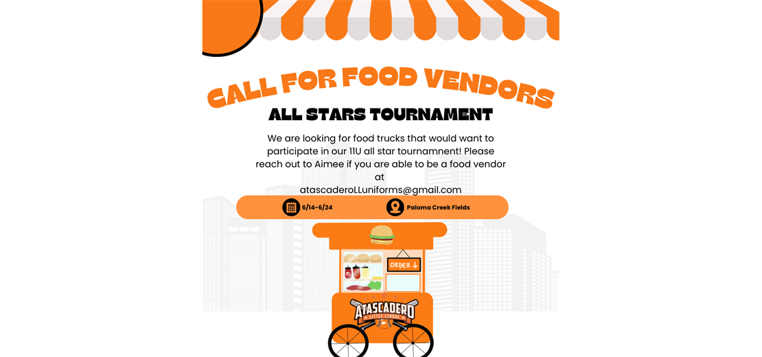 Food vendors wanted 
